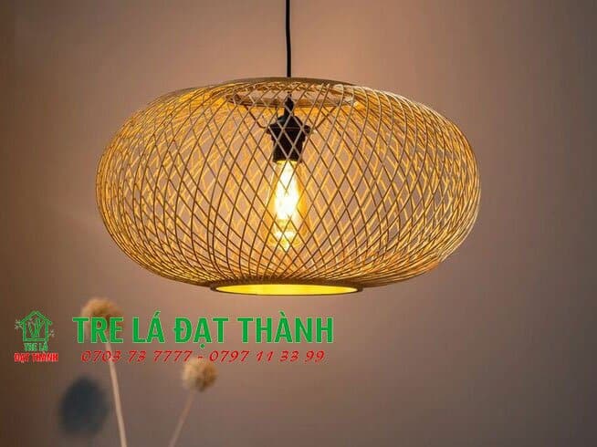 Lồng Đèn Cầu Chéo Bằng Mây Tre - DMT042
